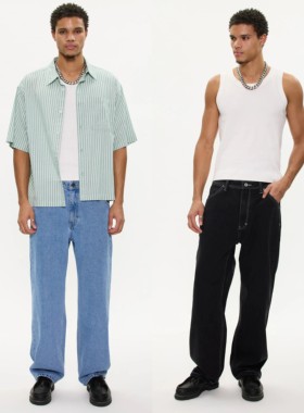 澳大利亚设计师Abr*nd 男款 A5直筒宽松阔腿直筒牛仔裤