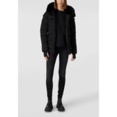 德系户外 绗缝防水防风双链头连帽带毛领棉服 382 女款 TIV