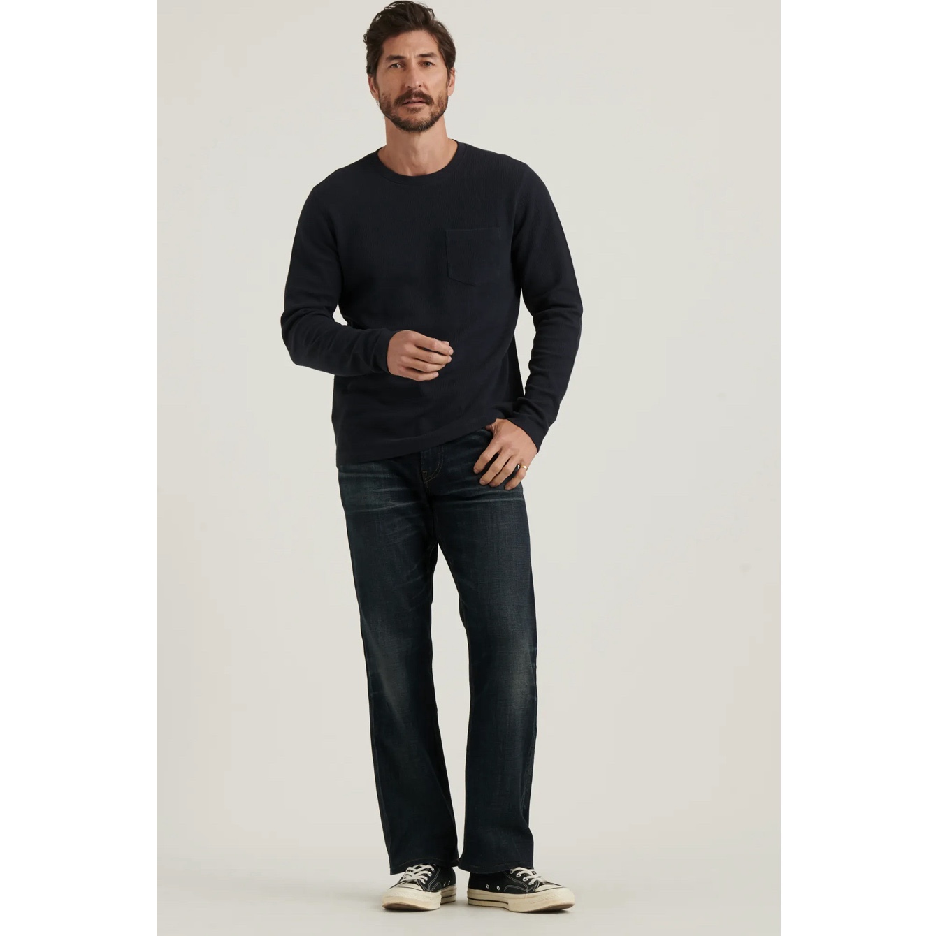 美系中产LB181猫须水洗直筒裤