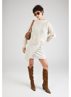 丹麦极简OB 马海毛/羊毛 NETE扭花高圆领气球袖毛衣针织衫 两色