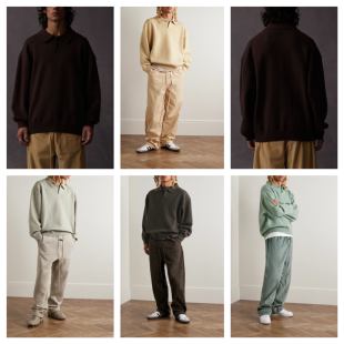 洛杉矶轻奢潮牌E.FG 男款 Oversized复古街头针织Polo衫 六色