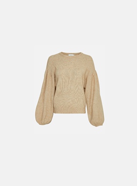 丹麦极简MC 羊驼毛羊毛 Lillian Hope休闲圆领灯笼袖针织衫 七色