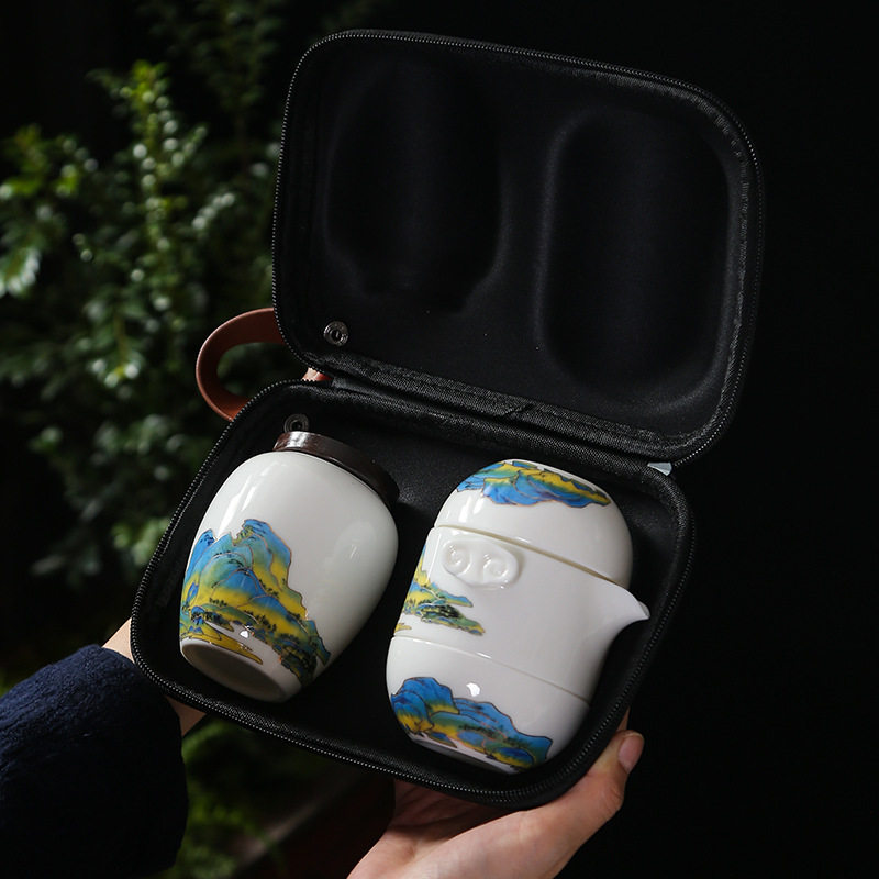 功夫茶具旅行套装一壶两杯茶叶罐车载茶具商务伴手礼厂家批发特价