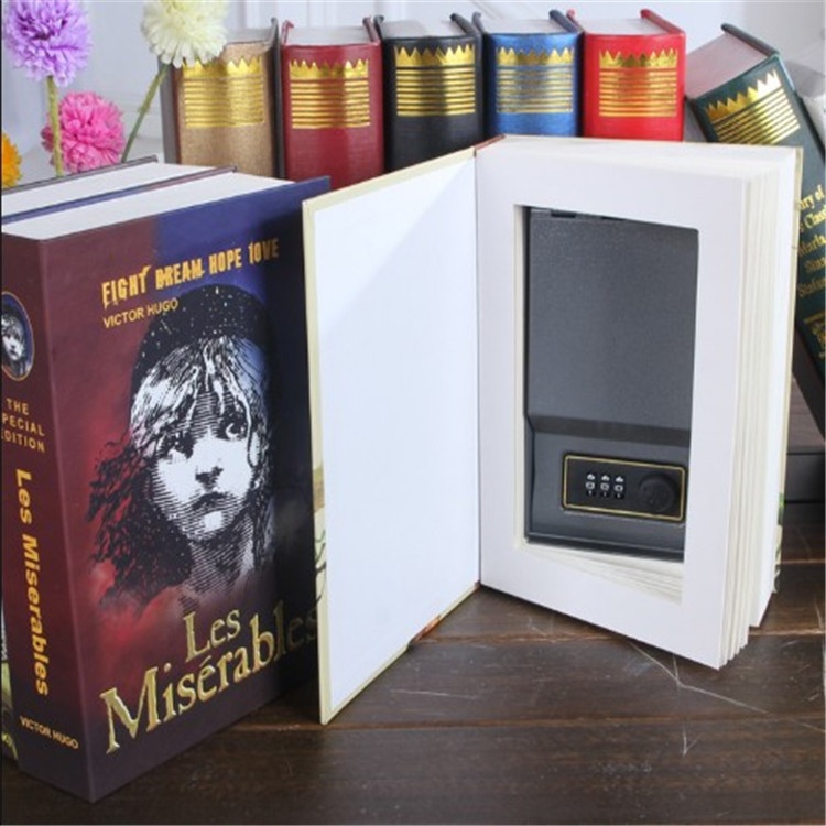 仿真纸张书本保险箱收纳盒书本保险盒创意储蓄罐书本盒生日礼物