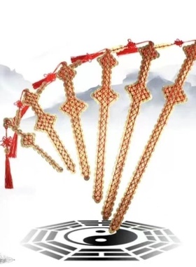 铜钱剑挂件五帝钱宝剑工艺品摆件家居客厅玄关卧室装饰品送礼