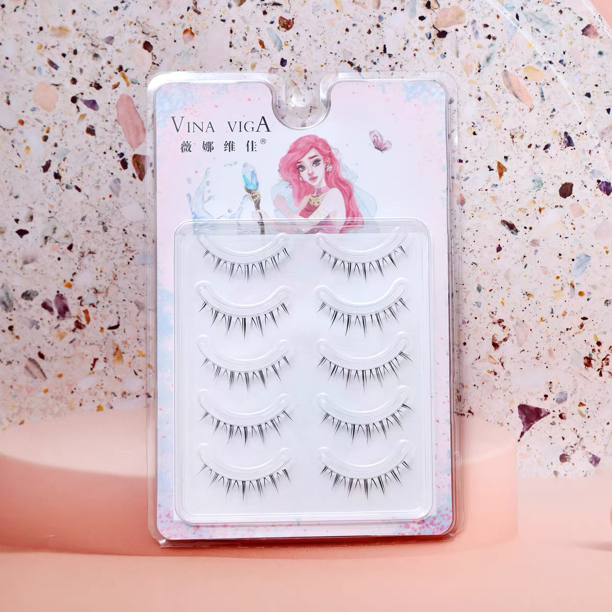 薇娜维佳zd3下睫毛长7毫米假睫毛上镜泰式千金款漫画款化妆师爱用
