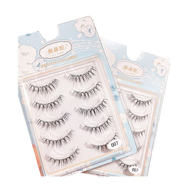 魅丽悦007鱼线梗手勒毛W7太阳花假睫毛漫画 欧美自然交叉浓密新娘