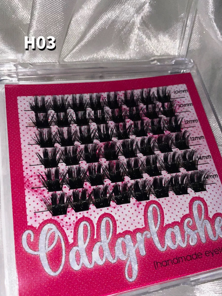 ODDGRL 新品H03浓密辣妹睫毛水貂质感精致单簇睫毛宽梗仿真嫁接感