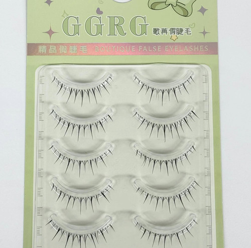 GGRG歌苒假睫毛上下睫混用自然仿真素颜透明梗一片式素颜仙子W68