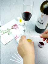 Test and quality inspection real and fake red wine test paper wine quality paper blending