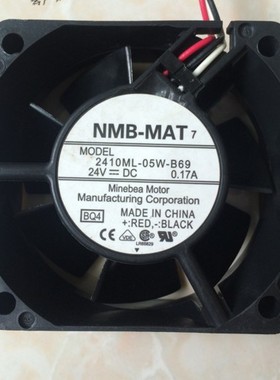 NMB 2410ML-05W-B60/B69 24V 0.17A 6025 6CM 3线 ABB变频器风扇