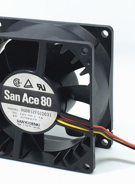 三洋 服务器风扇 8038 9G0812FG1D031 DC12V 1.1A