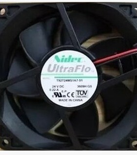 NIDEC尼迪克 24V 9025 T92T24MS1A7-51/U92T24MUA7变频器散热风扇