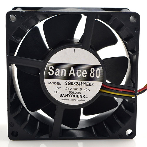 三洋8038 9G0824H1E03/D01 24V 0.42A 3线工控变频器散热风扇