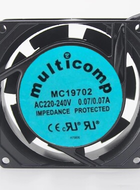 全新 MC19702 80MM 220-240V 0.07A 8025 8CM 机柜散热风扇