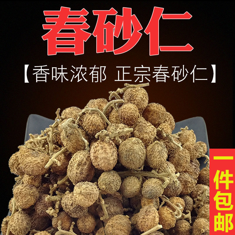 正宗阳春春砂仁干果新鲜晒干广东特产有梗春沙仁干生晒煲汤料食用