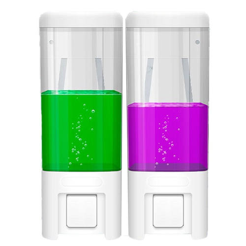 莫顿（MODUN）挂壁式皂液瓶酒店宾馆皂液器皂液盒双头手动皂液器M