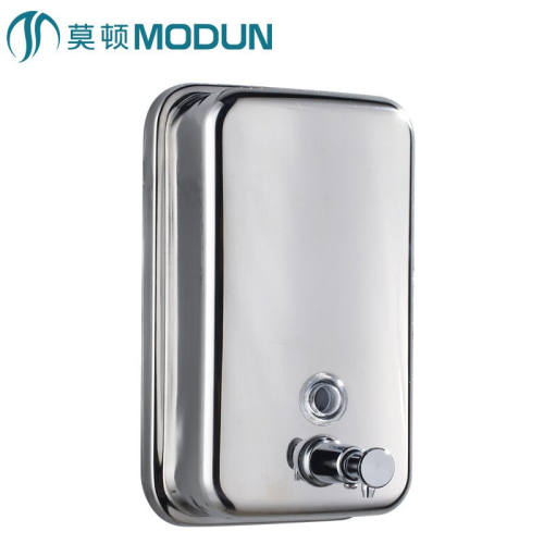 莫顿（MODUN）手动拉丝不锈钢皂液器壁挂皂液瓶洗手液器皂液盒M-1