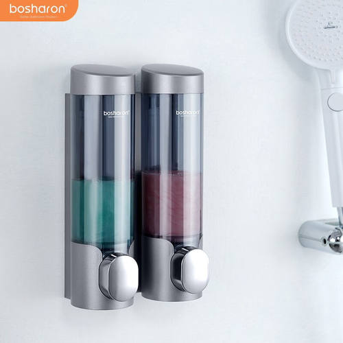 博莎朗（bosharon）皂液器壁挂式免打孔沐浴露洗手洗发液宾馆酒店