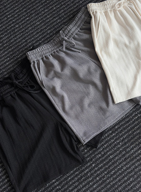 WESSK麻花短裤夏季透气宽松纹理新款五分裤百搭户外时尚休闲裤