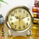 金属座钟客厅摆件表钟表坐钟大号静音台钟圆形个性 桌摆钟 创意时尚