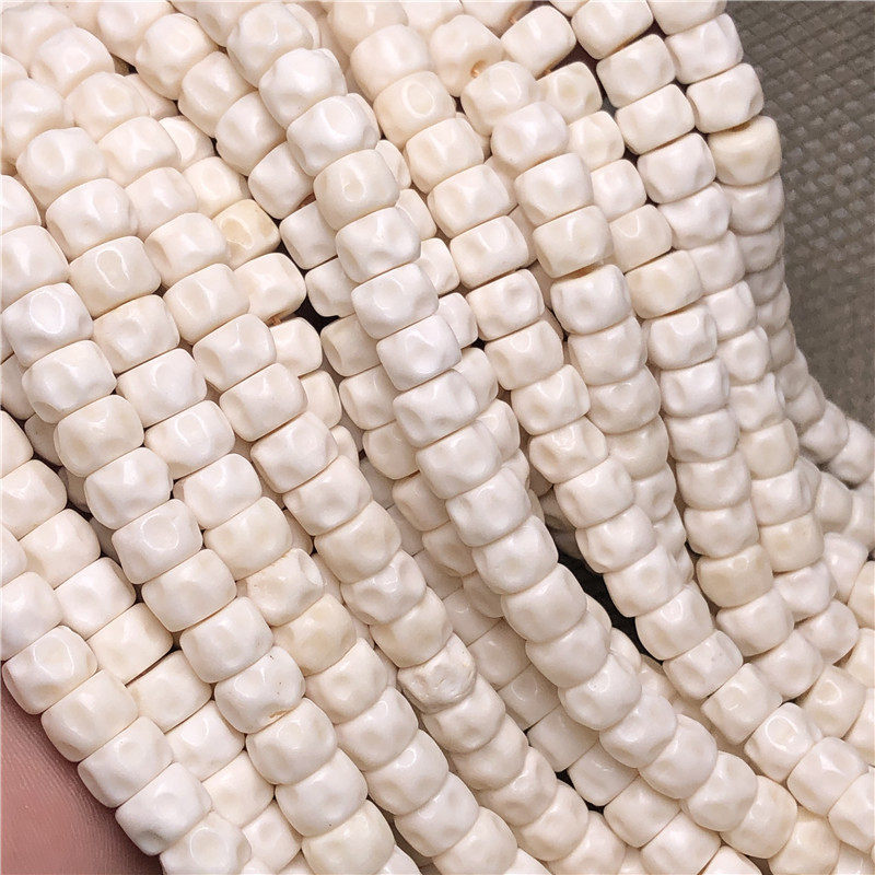 鹿骨雕刻柏香籽桶珠 鹿骨108颗佛手串 鹿腿骨念珠手链 文玩骨头