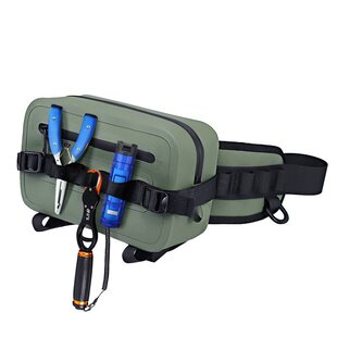 防水路亚腰包可插杆气密潜水斜挎胸包户外渔具钓鱼竿路亚钳
