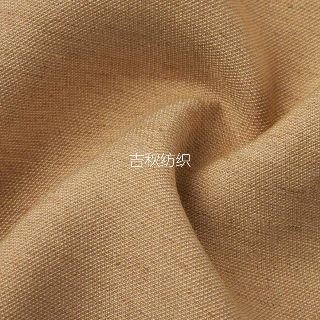 190g亚麻粘胶细斜纹面料 素色竹节人棉亚麻涤纶混纺面料衬衫布料