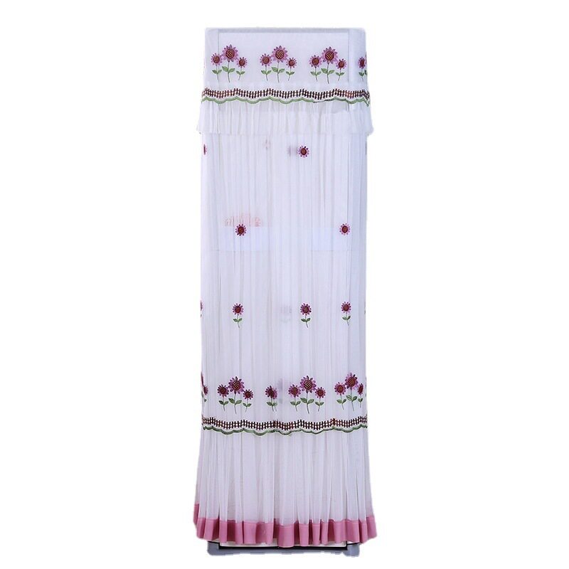 空调防尘罩开机不取方形立式柜机罩客厅3匹蕾丝简约免摘空调套