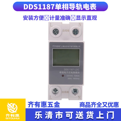 台仪单相导轨电表2P220V