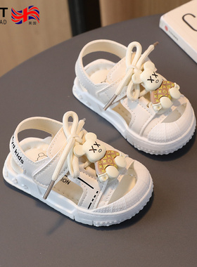 英国Netx road儿童学步鞋夏季新款男女小童婴儿软底包头透气凉鞋