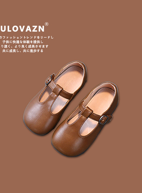 日本Ulovazn童鞋~女童小皮鞋洋气时尚宝宝单鞋软底防滑儿童公主鞋