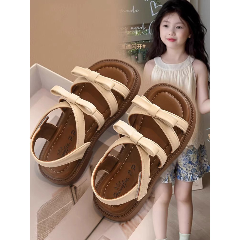 英国netx Road女童凉鞋2025夏季款儿童简约休闲沙滩鞋软底罗马鞋