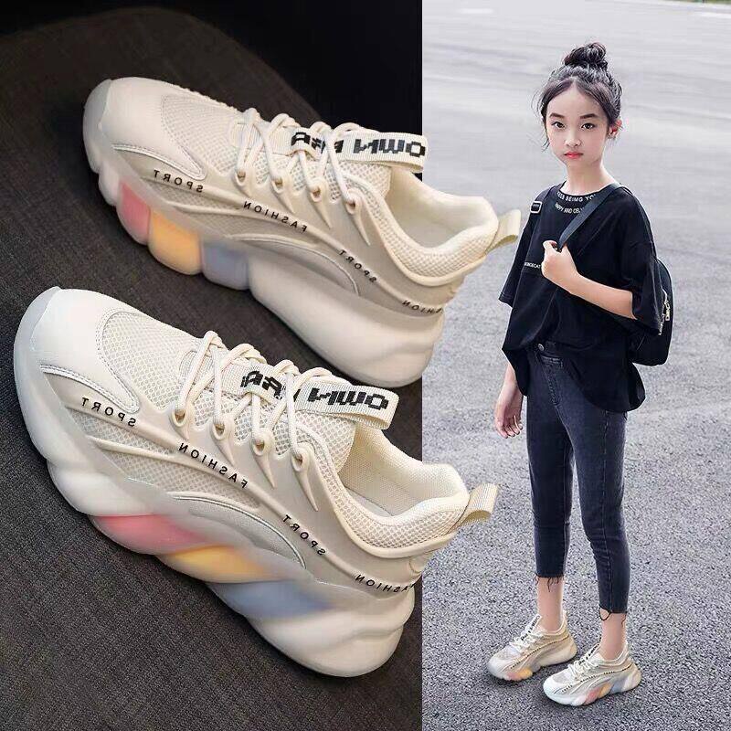 英国Netx sara儿童运动鞋2024年春季新款春款春秋女童小白网鞋子