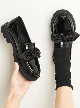 Lewis&clar s女童鞋英伦风黑色小皮鞋春秋软底单鞋儿童公主演出鞋