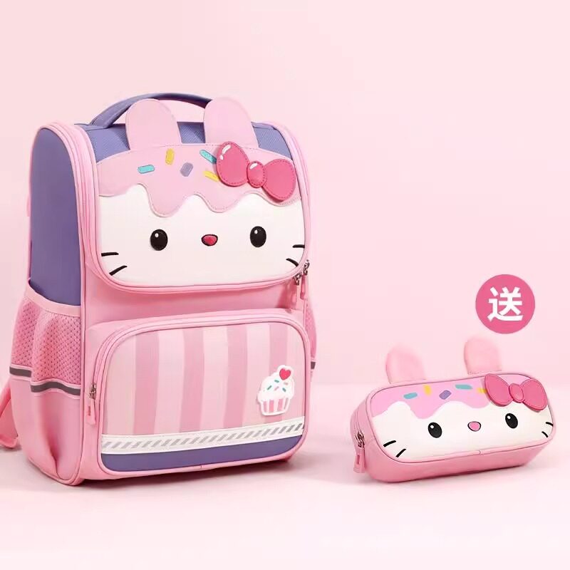 netx Road小学生书包凯蒂猫女生大容量轻便减负护脊女孩儿童背包