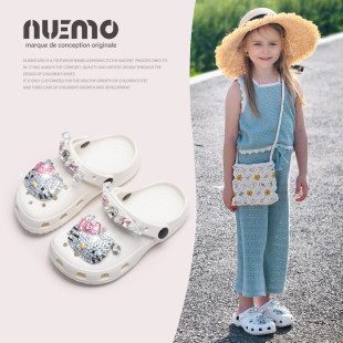 2025夏季 女孩公主软底洞洞鞋 女童凉鞋 儿童沙滩鞋 拖鞋 NUEMO潮童鞋