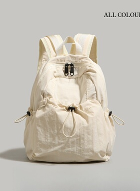 netx Kiss帆布户外双肩背包女电脑书包大容量短途轻便旅游登山包