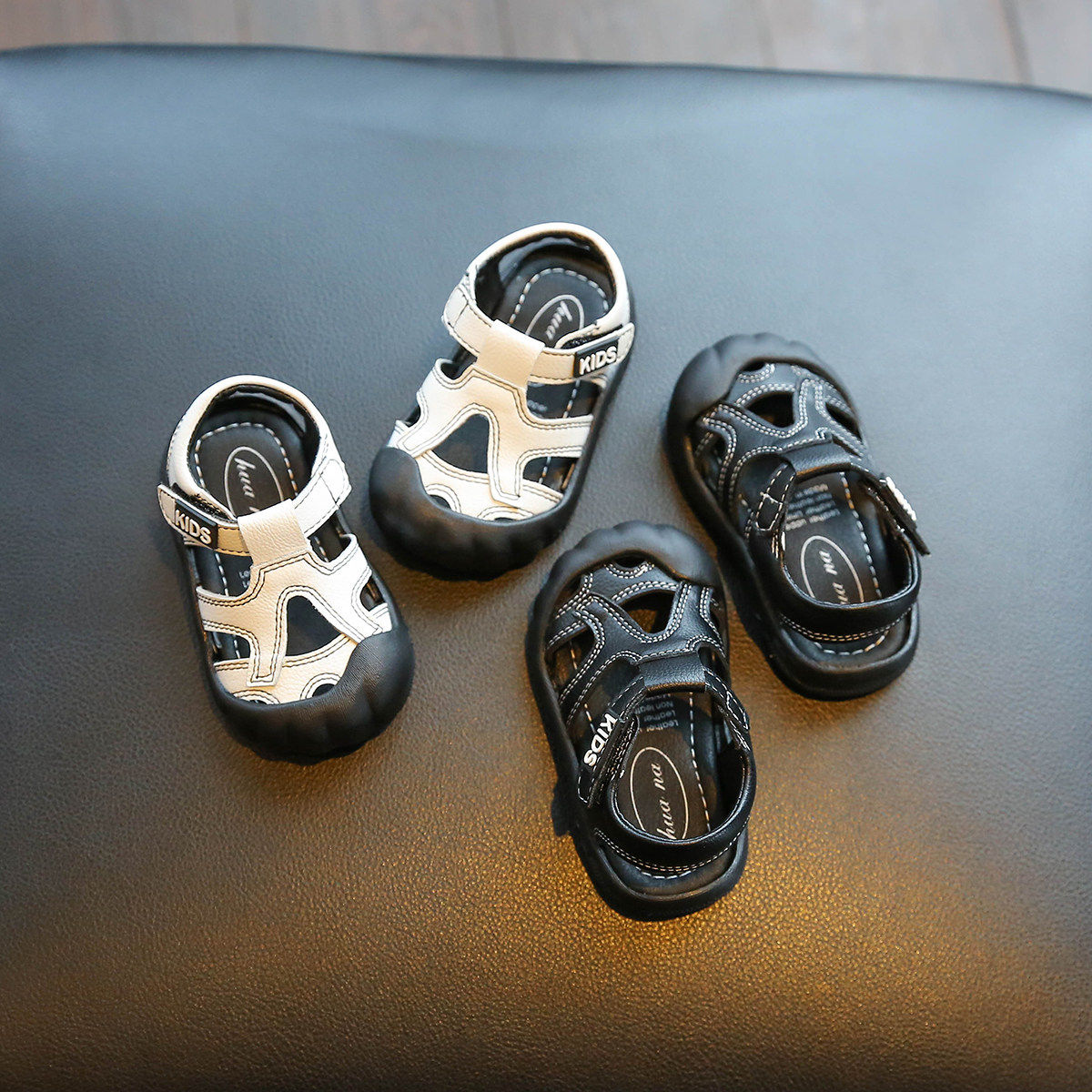 GSRG宝宝凉鞋夏季包头防踢1一2岁男童软底防滑学步鞋婴儿洋气凉鞋