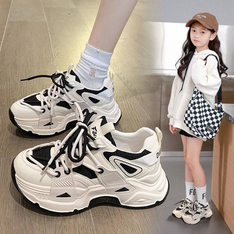 法国G·T女童运动鞋春款2026新款儿童老爹鞋中大童小女孩二棉鞋子