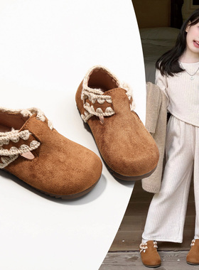 Lewis&clar s儿童勃肯鞋2025春秋新款女童皮鞋软底单鞋女孩豆豆鞋