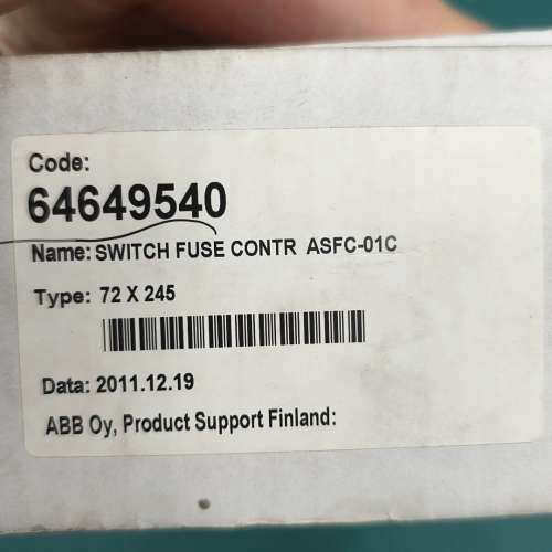 议价ABB开关熔断器控制器ASFC-01C，型号72 X 245