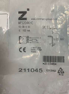 议价全新原装Zimmer磁性开关MFS204KHC！电压10-3