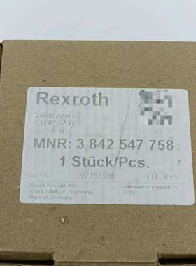 全新Rexroth力士乐止挡器，型号3842 547758，议价