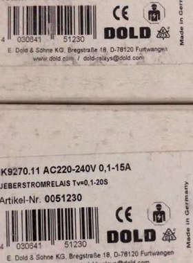 Dold多IK9270时间继电器 IK9270.11 00
