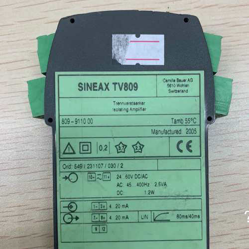 议价转让SINEAX+TV809隔离放大器，来自瑞士Camill
