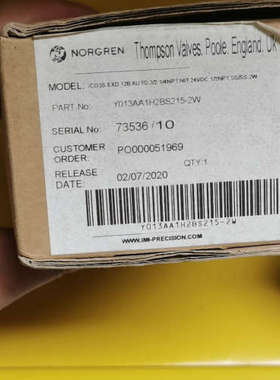 议价诺冠ICO3S，Y013AA1H2BS215-2w电磁阀