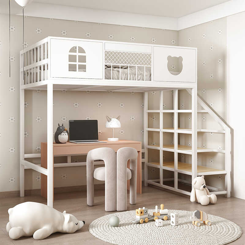 香港包邮简约铁艺高架床