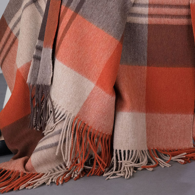 秋冬盖毯羊毛欧美多功能披毯