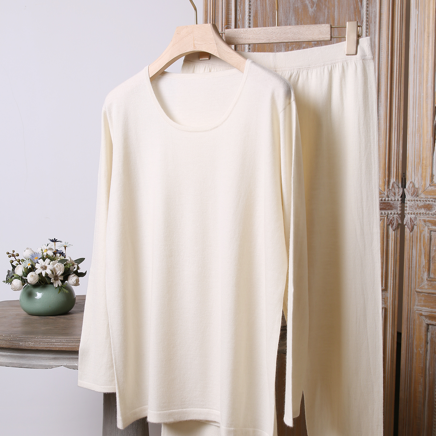 精纺羊绒内衣男士保暖舒适